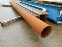 4.555 Mtr 193.7 mm x   5 mm Steel Tube - Chs Drainage - Water Pipe - Stock Rusty - Unused