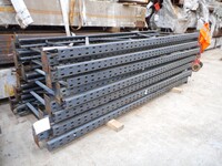 Link 51 Pallet Racking Upright Frame  2.855 Mtr x 900 mm  Used Grade 1  Dark Grey  Industrial Steel Racking - Shelving - Storage - Not Redirack, Dexion, Planned Storage, or Stakrak