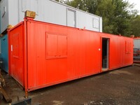 32ft x  10ft Red Open Sided Modular Office Unit / Canteen / Cabin / Container (ref Sjl1610) -  Second Hand  - Office