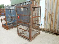 Used Gas Bottle Cage / Cylinder / Storage / Security Cage - Roof, 2 Doors - 1880mm High (ref 19)