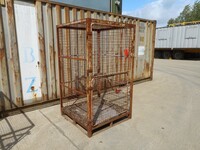 Used Gas Bottle Cage / Cylinder / Storage / Security Cage - Roof, 2 Doors - 1920mm High  (ref 6)