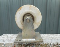 Nylon & Steel Fixed Caster / Castor Wheel 250mm Diameter - Used