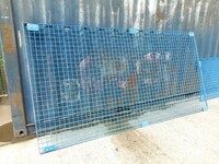 Used Floor / Flow Forge Walkway Blue  Steel Grating  3.340/3.380 Mtr  x 1.890 Mtr  25 mm Deep x 3 mm Thick Flat Bar Flow Forge