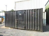 20 ft x  8 ft Black Steel Storage Sea Container - Second Hand (ref 30) - Store