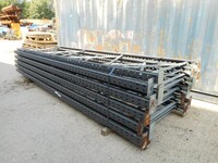 Link 51 Pallet Racking Upright Frame  4.050 Mtr x 1100 mm  Used Grade 2  Dark Grey  Industrial Steel Rack - Shelving - Storage - Not Redirack, Dexion, Planned Storage, or Stakrak