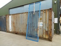 Steel Single Gate 1.200 Mtr O/a Width, 3.370 Mtr High O/a no Posts - Blue - Used
