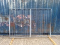 Pallet Racking Safety Back Guard  / Mesh Site Fence / Fencing Panel Grey - 2200mm x 1500mm 100mm x 50mm Aperture - Mesh - Used