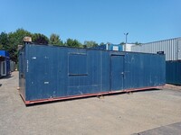 32ft x  10ft Dark Blue Drying Room / Toilet Block Unit / Cabin / Container (ref Ss12790) -  Second Hand  - Toilet Block / Drying Room