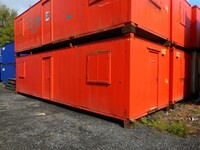 32ft x  10ft Red Open Sided Modular Office Unit / Canteen / Cabin / Container (ref Sjl1191) -  Second Hand  - Office