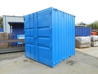 10 ft x  8 ft Blue High Cube Steel Storage Sea Container - Unused - Store