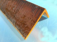 125 mm x 75 mm x 8 mm Mild Steel Angle Iron 3.790 Mtr - Used Painted