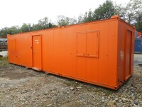 32ft x  10ft Orange Open Sided Canteen / Toilet Block Unit / Cabin / Container (ref Sjl1819) -  Second Hand  - Office / Toilet Block