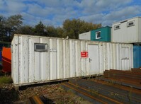 32ft x  10ft White Anti - Vandal Office / Canteen / Cabin / Drying Room / Welfare Container (ref 2938) -  Second Hand  - Office