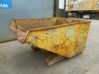 Diec Man Teleskip Tipping / Tippler Skip - 1250ltr - Yellow - Used (ref 1)