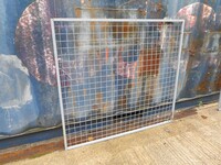 Pallet Racking Safety Back Guard  / Mesh Site Fence / Fencing Panel Grey - 1200mm x 1100mm - Mesh - Used