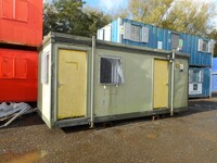 21ft x  9ft Pale Green Office / Canteen / Cabin / Container - Second Hand  For Refurb  - Office