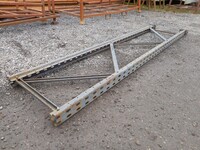 Link 51 Pallet Racking Upright Frame  2.600 Mtr x 600 mm With Feet Used Grade 3  Grey  Industrial Steel Racking - Shelving - Storage - Not Redirack, Dexion, Planned Storage, or Stakrak