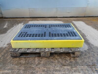 Used Ibc Drip Tray / Spill Tray / Overflow / Pallet / Station - Yellow & Black