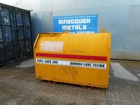Used Fuel Safe Bunded Steel Storage Tank - 300 Gallons - Yellow - Fuel / Diesel Tank (ref 1)