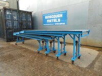 Used Telescopic Extending Gravity Roller Conveyor 600mm Wide x 12.000mtr Long - Roller Bed