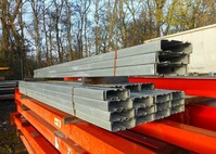 Used Galvanised c Purlins 218mm x 66mm - 3.525 Mtr Length - Cladding Purlins - Mezzanine Floor Purlins