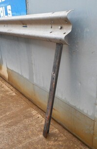 Used Crash Barrier / Armco Post 1.500mtr High - Black Concrete in 100mm x 75mm