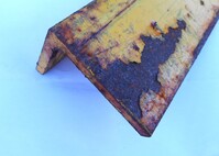 100 mm x 75 mm x 10 mm Mild Steel Angle Iron 2.500 Mtr - Used Stock Rusty