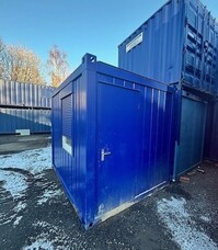 10ft x  8ft Blue Office Unit / Drying Room / Canteen / Cabin / Container / Store -  Second Hand  - Office / Drying Room