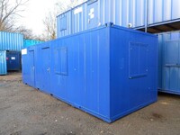 28ft x  10ft Blue Anti-vandal Welfare Unit / Self-contained / Office / Canteen / Toilet / Generator Room / Cabin / Store (ref 2633) - Second Hand  - Welfare