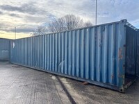 40 ft x  8 ft Blue Steel Storage Sea Container (ref 28) - Second Hand / Repairs - Store
