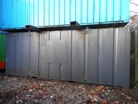 20 ft x  8 ft Grey / Blue Steel Storage Sea Container - Second Hand - Store