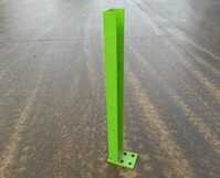 Used Steel Bolt Down Post / Bollard 850mm High - Green