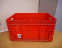 Used Plastic Stackable Box 600mm x 400mm x 320mm Red - Euro Stacking, Crate, Tray, Tote, Industrial