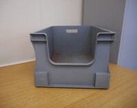 Used Plastic Stackable Box 600mm x 395mm x 290mm Grey - Euro Stacking, Crate, Tray, Tote, Industrial
