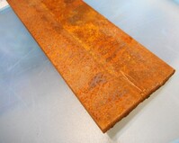 130mm x  8mm Mild Steel Flat Bar - 3.300 Mtrs - Unused Stock Rusty -  Flat Steel