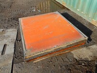 Steel Plate 1.500 Mtrs  x 1.340 Mtrs x 20mm Road Plate Painted Orange Mild Steel  #p27098