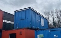 20ft x  8ft Blue Anti - Vandal Office / Unit / Cabin / Canteen / Container - Second Hand  - Office