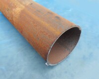 Steel Signpost / Fence Post / Flag Pole 2.400 Mtrs High 101.6 mm x 2 mm Steel Tube - Unused