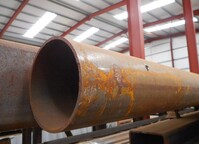 7.500/7.700 Mtrs 139.7mm x  6 mm  Steel Tube - Chs - Steel Pipe Drainage - Water Pipe - Surplus