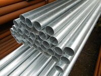 Galvanised Steel Signpost / Fence Post / Flag Pole 2.000 Mtrs High 76.1 mm x 2 mm Steel Tube - Unused