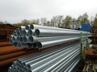 6.000/6.400 Mtrs 101.6 mm x  2 mm  Galvanised Steel Tube - Chs - Steel Pipe Drainage - Water Pipe - Unused