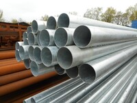 Galvanised Steel Signpost / Fence Post / Flag Pole 2.000 Mtrs High 101.6 mm x 2 mm Steel Tube - Unused