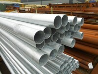 Galvanised Steel Signpost / Fence Post / Flag Pole 2.400 Mtrs High 101.6 mm x 2 mm Steel Tube - Unused