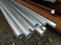 7.500/7.600 Mtrs 76.1 mm x  3 mm  Galvanised Steel Tube - Chs - Steel Pipe Drainage - Water Pipe - Unused