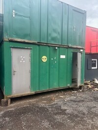 16ft x  10ft Green Toilet Block 3 + 1 / Cabin / Container - Second Hand  - Toilet Block