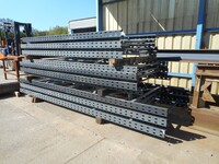 Link 51 Pallet Racking Upright Frame  3.150 Mtr x 1100 mm no Feet Used Grade 2  Dark Grey  Industrial Steel Rack - Shelving - Storage - Not Redirack, Dexion, Planned Storage, or Stakrak