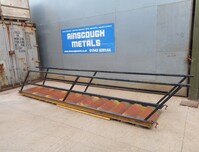Used Steel Staircase With Handrail 2.550 Mtr O/a Rise High 0.805 Mtr Internal Width Black & Yellow - C/w Handrail