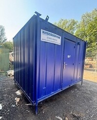 12ft x  10ft Blue Office Unit / Drying Room / Canteen / Cabin / Container / Store (ref 2862) -  Second Hand  - Office / Drying Room