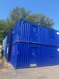 24ft x  9ft Blue Canteen Unit / Office / Drying Room / Cabin / Container / Store (ref 3002) -  Second Hand  - Canteen