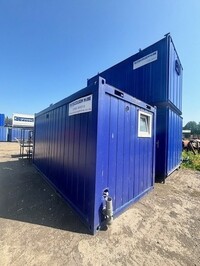 16ft x  10ft Blue Toilet Block 3 + 1 / Cabin / Container (ref 3126) - Second Hand  - Toilet Block